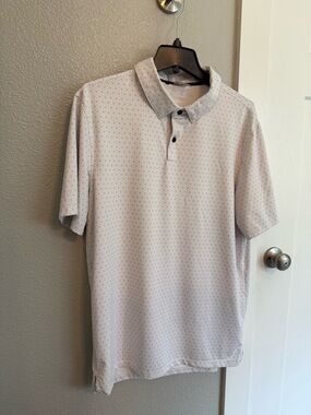 VRST Golf Light Gray Short-Sleeve Polo Shirt - Subtle Pattern